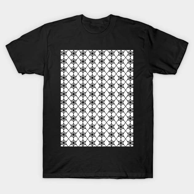 BLACK Star Pattern T-Shirt by SartorisArt1